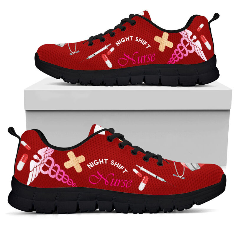 Night Shift Nurse Red Kd Sneakers, Running Shoes, Shoes For Women, Shoes For Men, Custom Sh- Love Sneakers