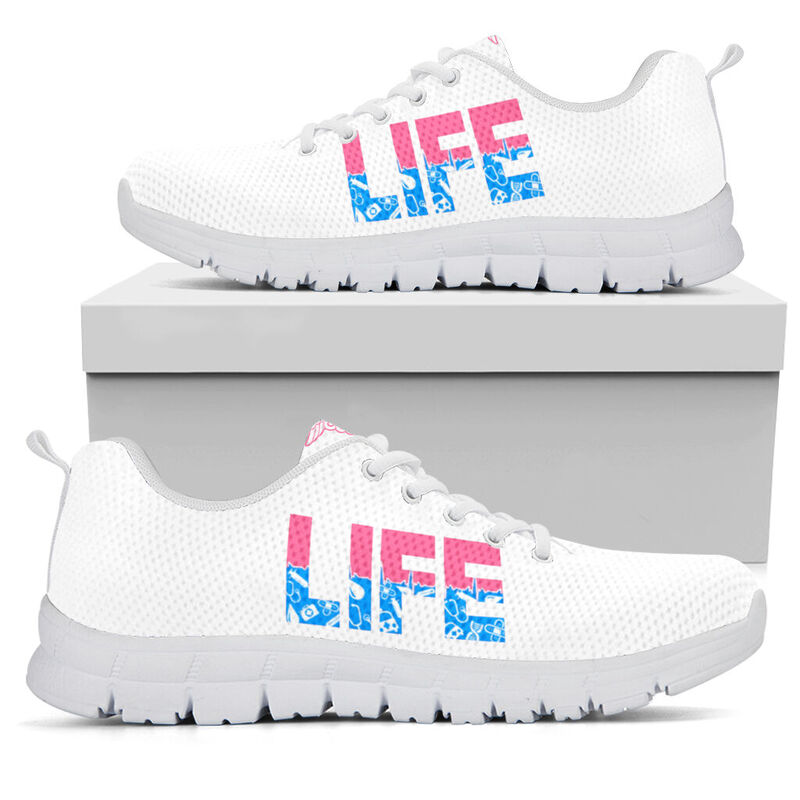 Nurse Life- Pink White Kd Sneakers, Running Shoes, Shoes For Women, Shoes For Men, Custom Sh- Love Sneakers