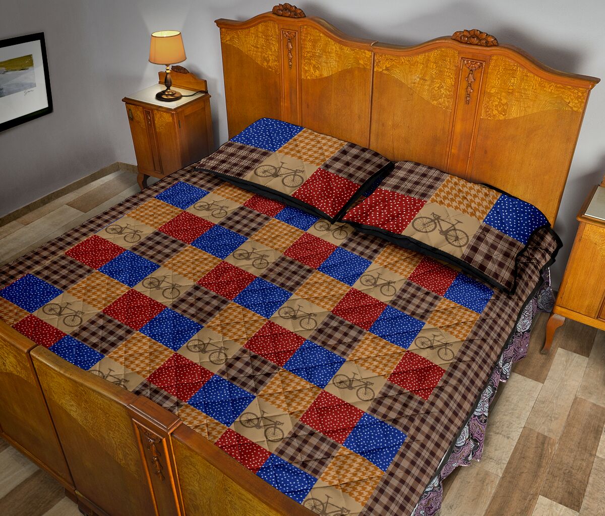 Cycling Square - Bed Set - Love Quilt Bedding Set