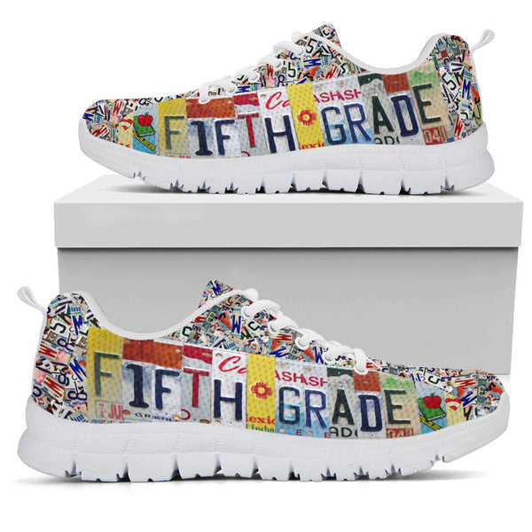 Fifth Grade License Plates Sneakers, Running - Love Sneakers