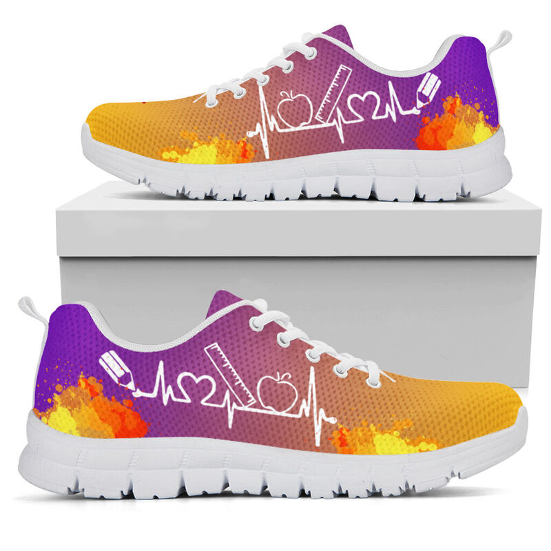 Principal Art Purple Gold Kd Sneakers, Runni- Love Sneakers