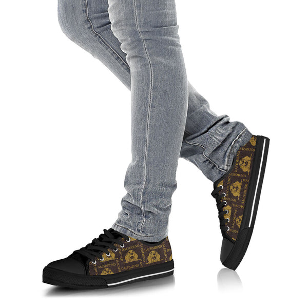 Dachshund Leather Pattern - Low Top Shoes Shoe - Love Love Top Shoes
