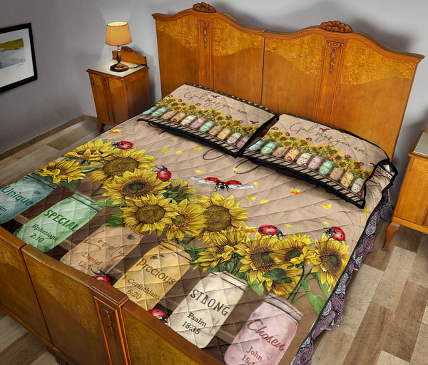 Quilt Bed Set- Sunflower - Ladybug 65 - Love Quilt Bedding Set