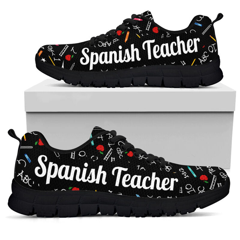 Spanish Teacher Pattern Hb Kd Sneakers, Runni- Love Sneakers