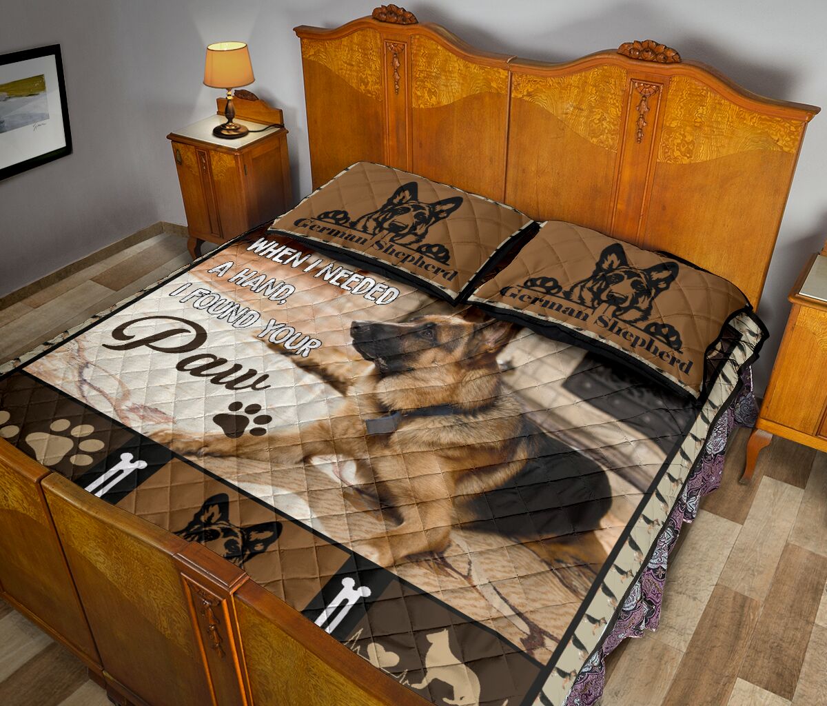 German Shepherd Paw - Bed Set - Love Quilt Bedding Set