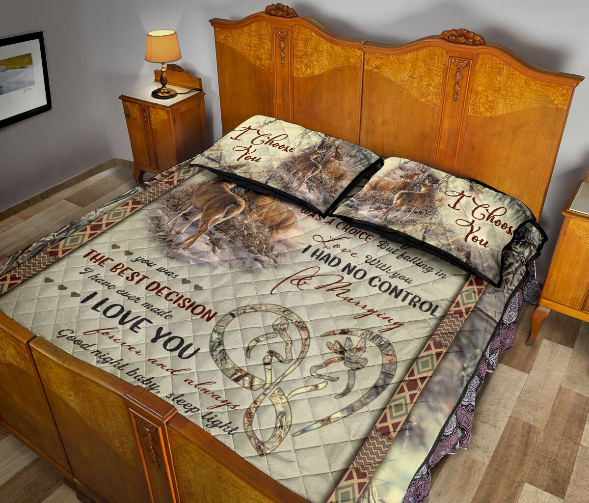 I Choose You Quilt Bed Set - Love Quilt Bedding Set
