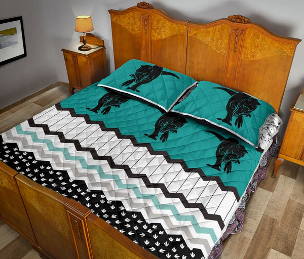 Dinosaurs Footprint Pattern Quilt Bed Set 1- Love Quilt Bedding Set