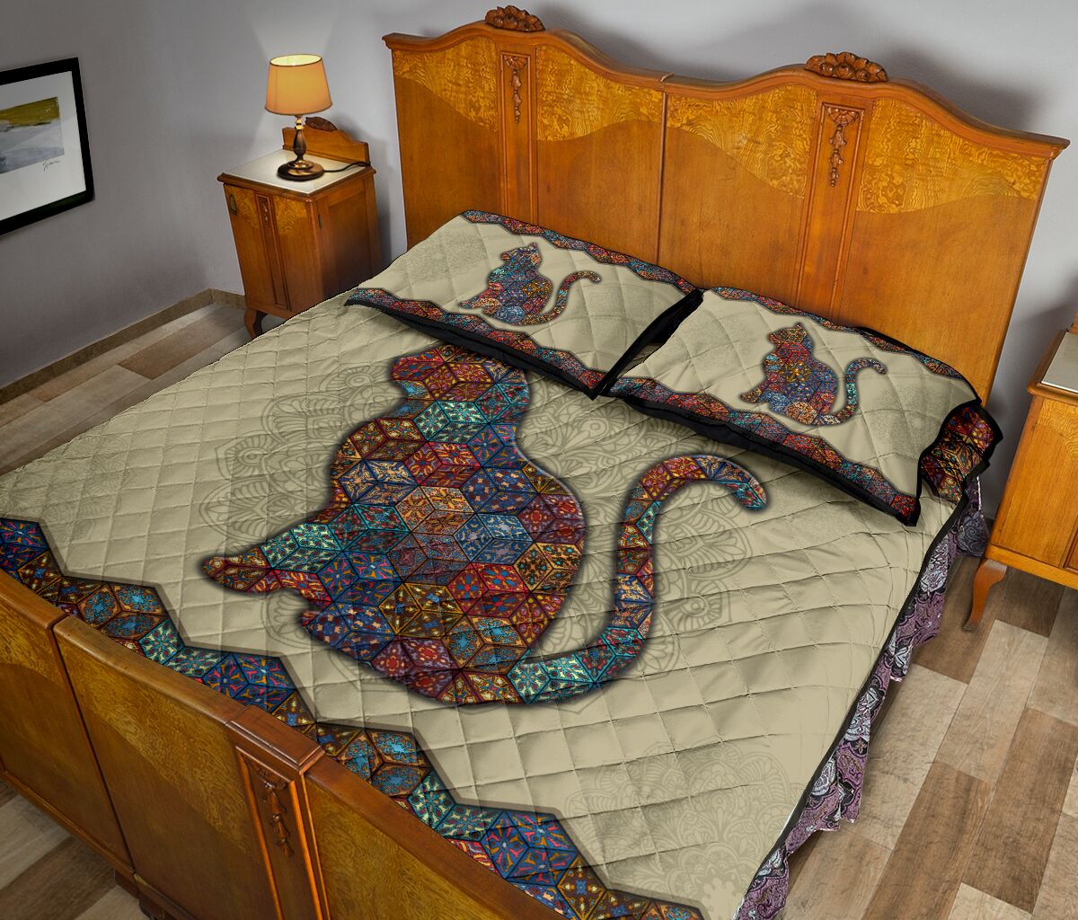 Quilt Bed Set - Mandala - Cat 1 - Love Quilt Bedding Set