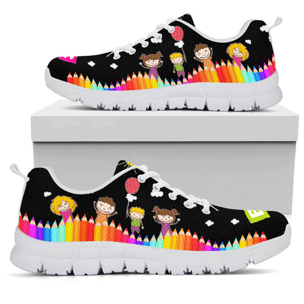 Librarian Abc Black Kd Sneakers, Runni- Love Sneakers