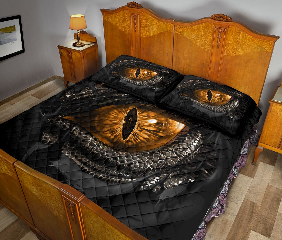 Dragon Eye Quilt Bed Set 4- Love Quilt Bedding Set