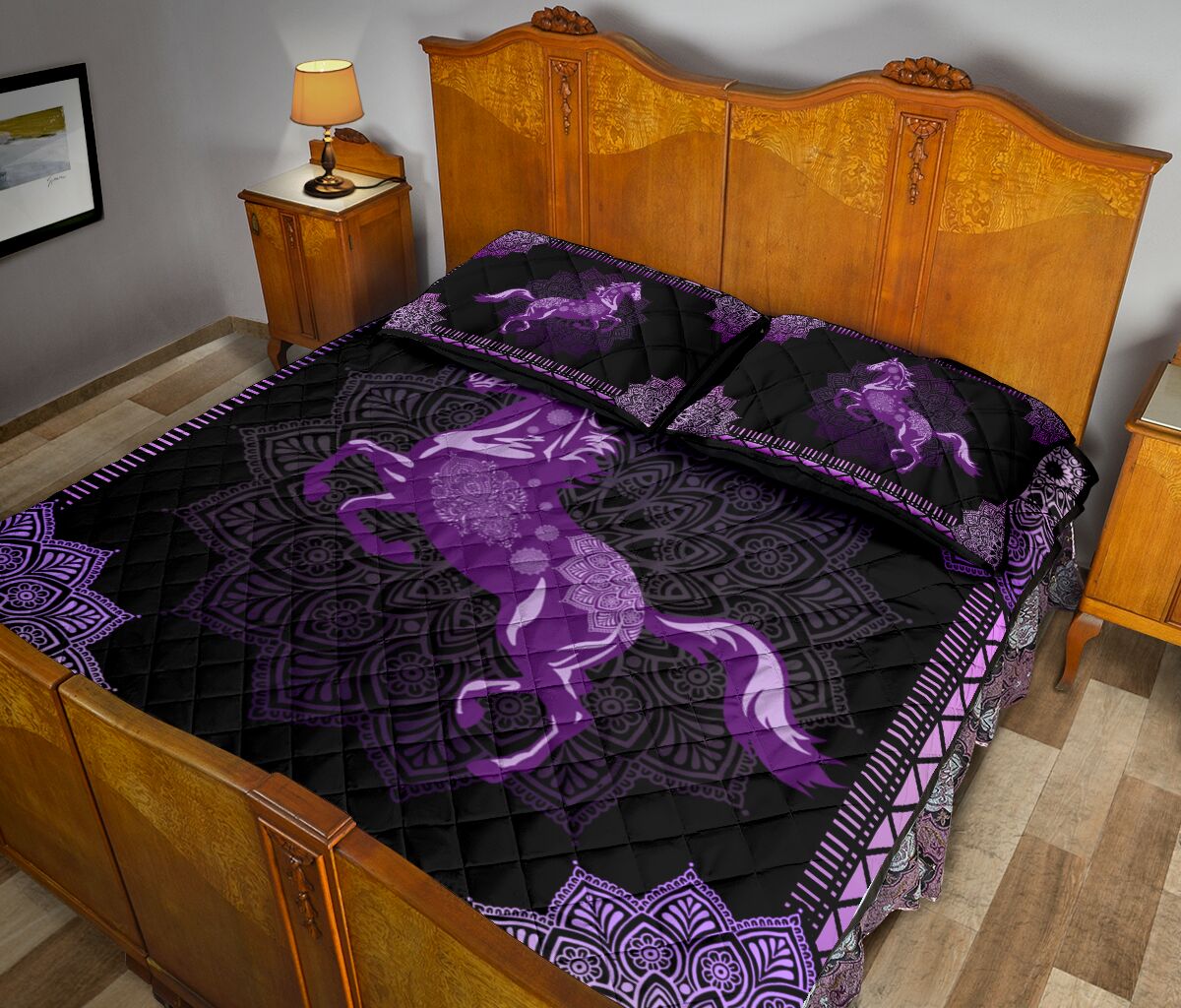 Horse Quilt Bed Set 45 - Love Quilt Bedding Set