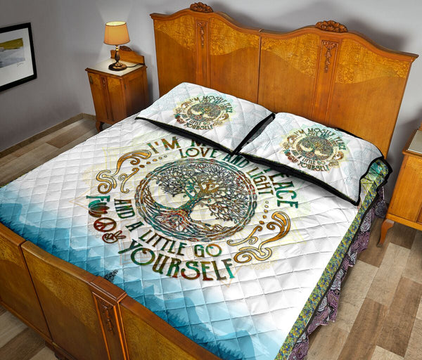 Yoga - Hippie - Quilt Bed Set 22 - Love Quilt Bedding Set