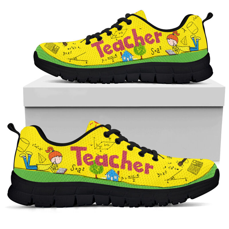 Math Teacher Shoes Sneakers, Running Shoes, Shoes For Women, Shoes For Men, Custom Shoes, L- Love Sneakers