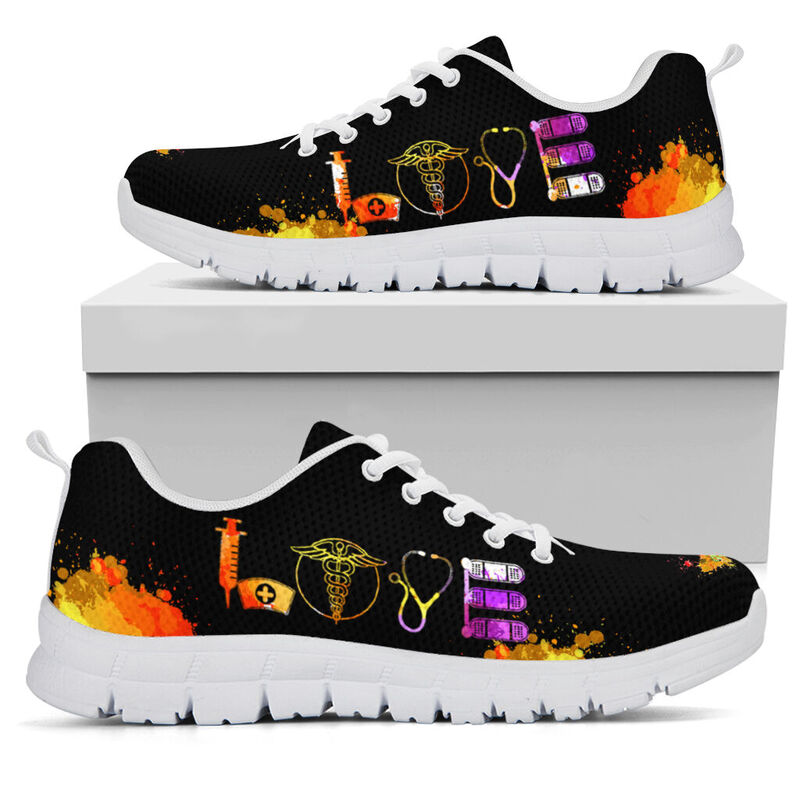 Cna Love Art Sole Black Kd Sneakers, Running Sh- Love Sneakers