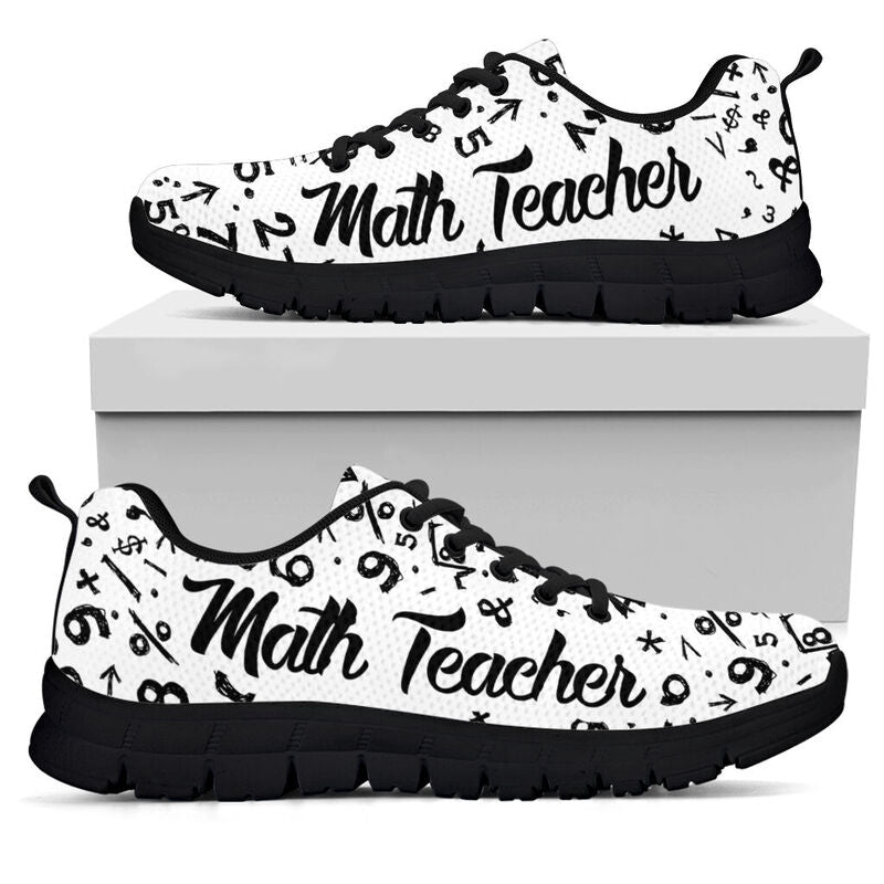 Math Teacher Kd Mk Sneakers, Running Shoes, Shoes For Women, Shoes For Men, Custom Shoes, L- Love Sneakers