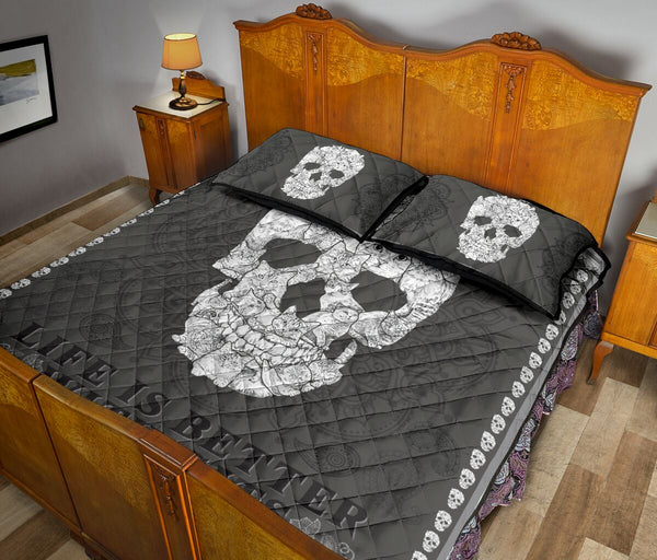 Quilt Bed Set - Skull Cat 19 - Love Quilt Bedding Set