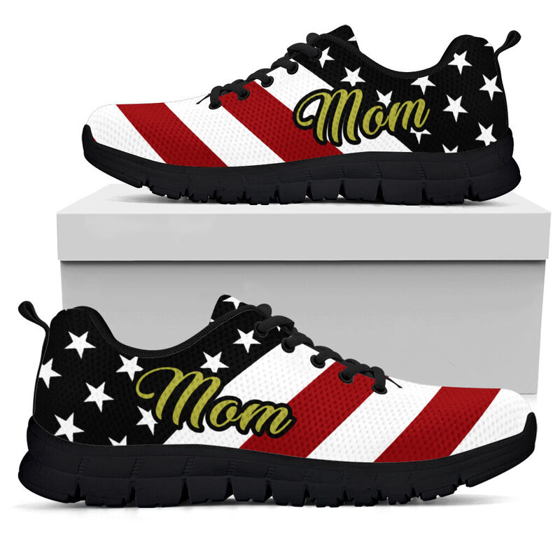 Teacher Mom - Usa Rb Flag Sneakers, Runni- Love Sneakers