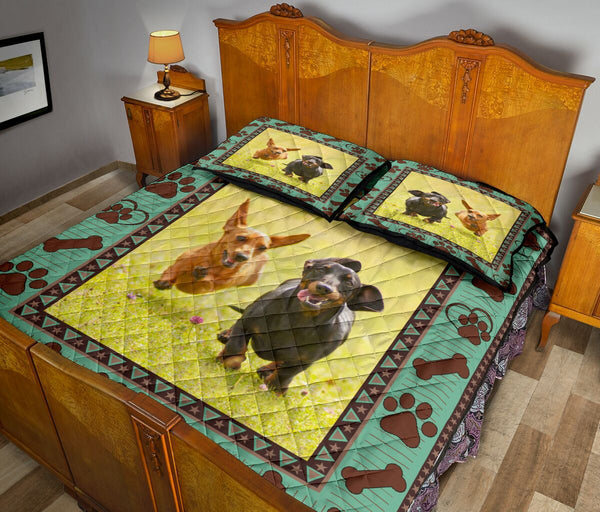 Dachshund Items - Quilt Bed Set - Love Quilt Bedding Set