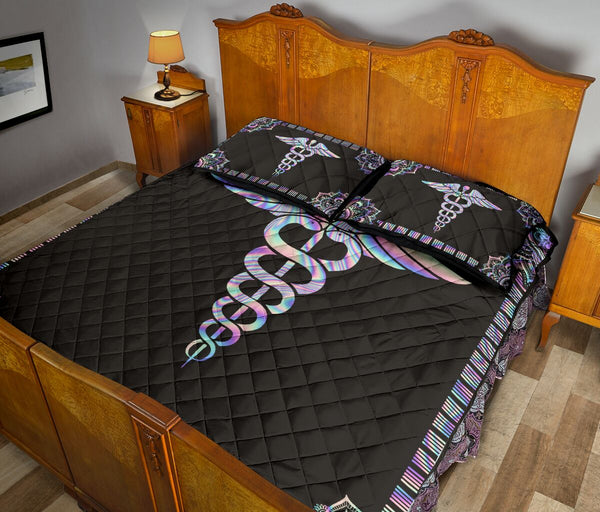 Nurse Holographic - Bed Set - Love Quilt Bedding Set