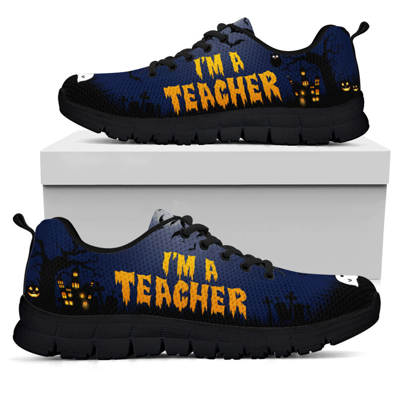 Teacher Halloween Shoes Sneakers, Running Shoes, Shoes For Women, Shoes For Men, Custom Shoe- Love Sneakers