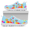 Child Care Abc Blue Sole White Sneakers, Runnin- Love Sneakers