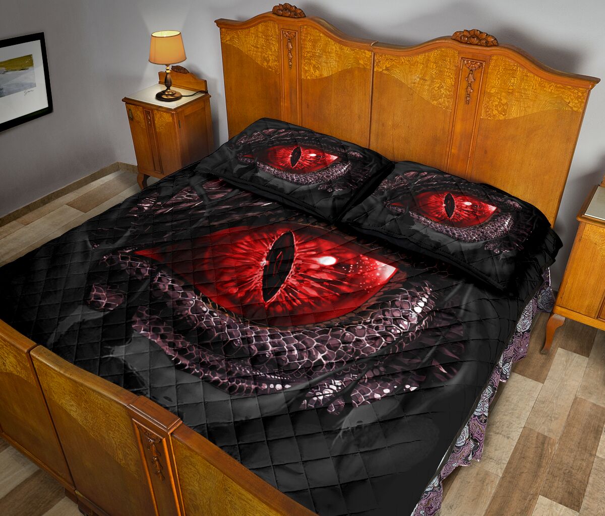 Dragon Eye Quilt Bed Set 2- Love Quilt Bedding Set