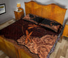 Dragonfly Animal Carving Leather Skin Style Quilt Bed Set - Love Quilt Bedding Set