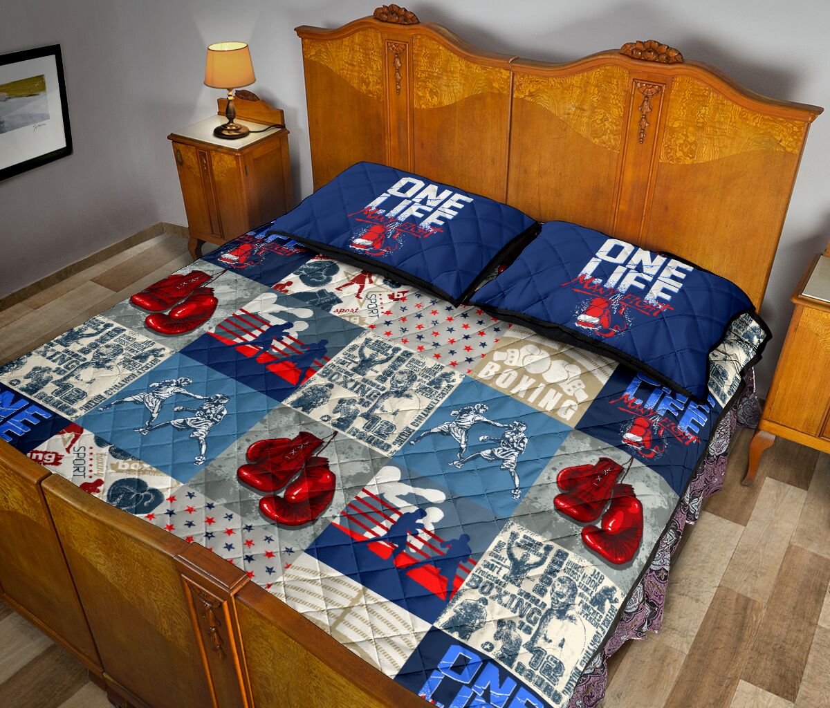 Boxing - One Life Many Fight - Bed Set - Love Quilt Bedding Set