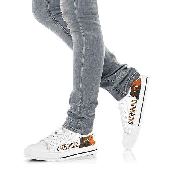 Dachshund Cartoon - Low Top Shoe - Love Love Top Shoes