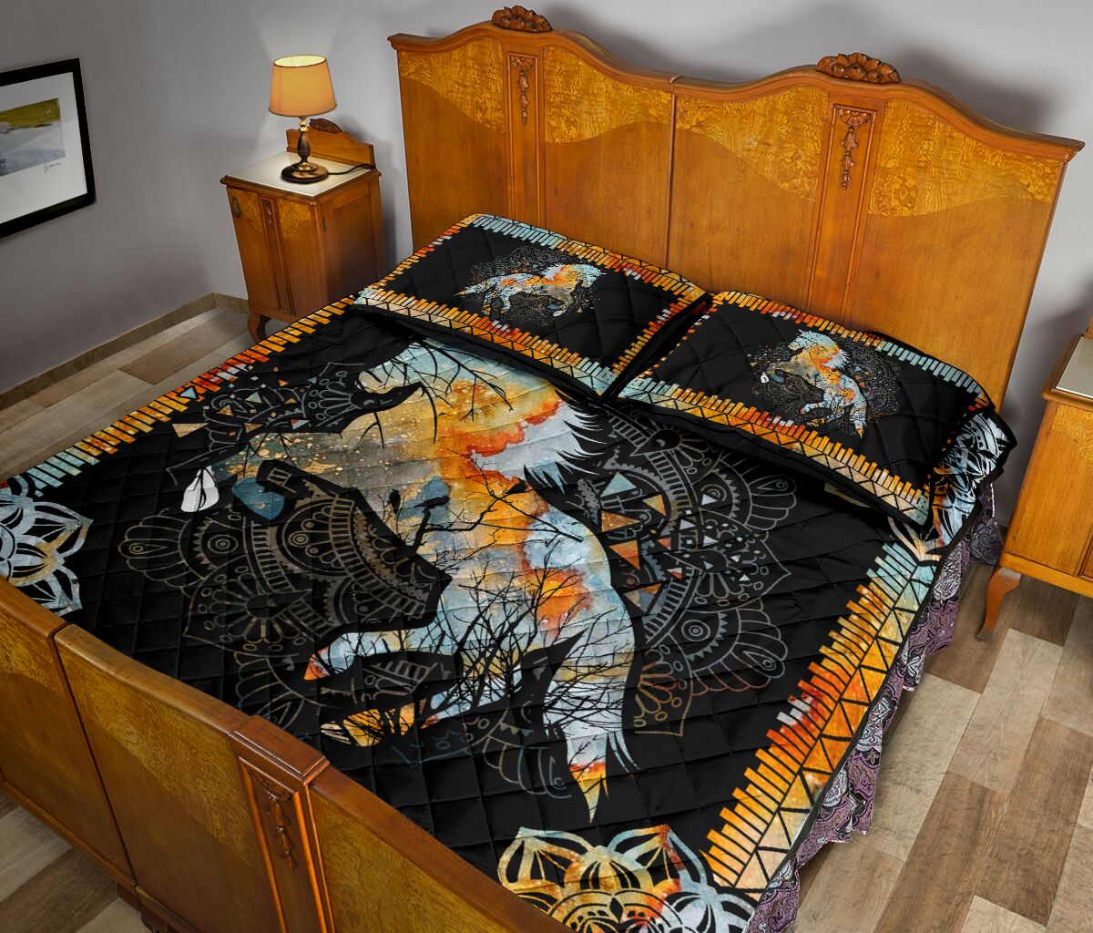 Horse Color Mandala - Bed Set - Love Quilt Bedding Set