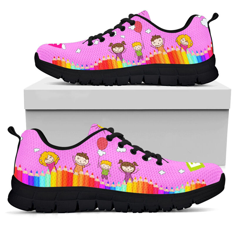 Spanish Teacher Abc- Pink Kd Sneakers, Runni- Love Sneakers