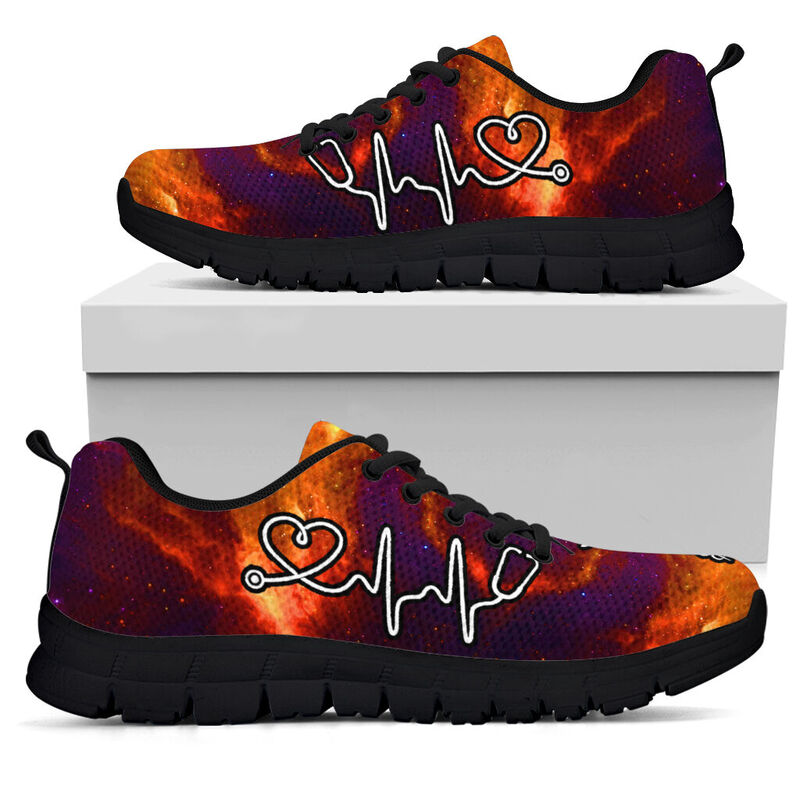 Nurse- Galaxy Orange Purple Kd Sneakers, Running Shoes, Shoes For Women, Shoes For Men, Cust- Love Sneakers