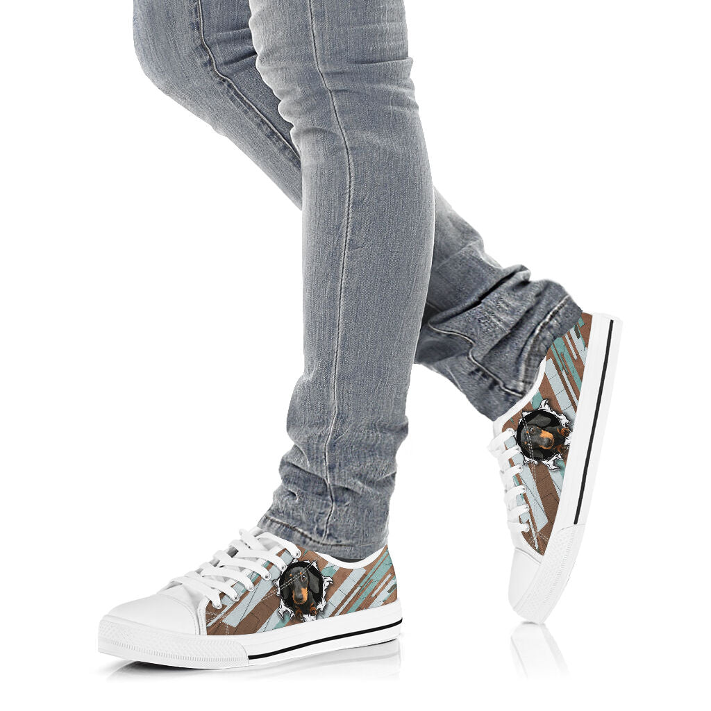 Dachshund Hole - Low Top Shoe - Love Love Top Shoes