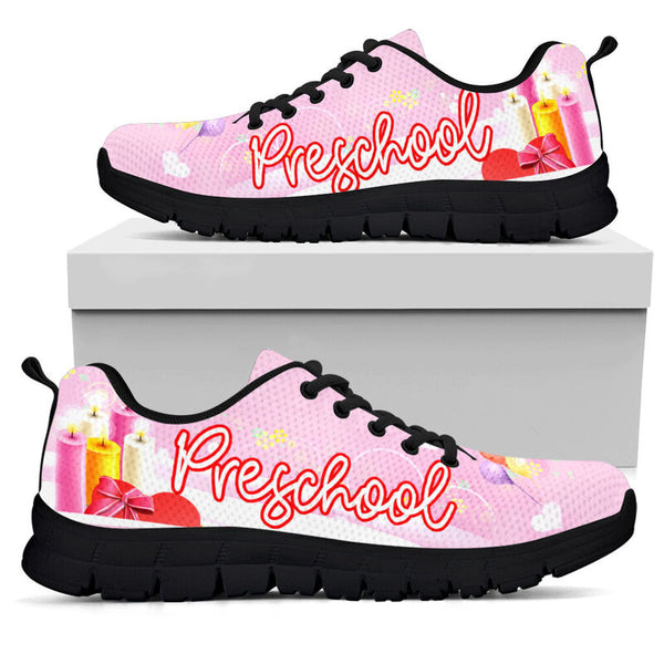 Preschool Pencil Flower Sneakers, Running Shoes, Shoes For Women, Shoes For Men, Custom Shoe- Love Sneakers