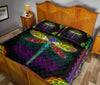 Dragonfly Mandala Style Quilt Bed Set - Love Quilt Bedding Set