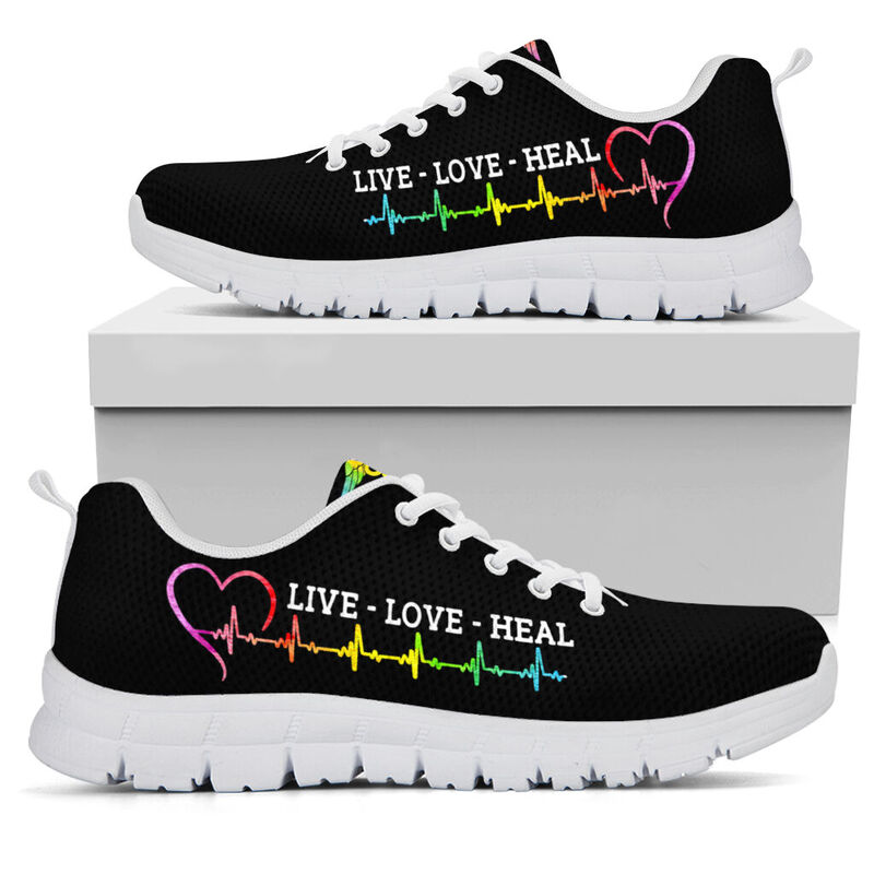 Nurse - Live Love Heal Shoes Sneakers, Running Shoes, Shoes For Women, Shoes For Men, Custo- Love Sneakers