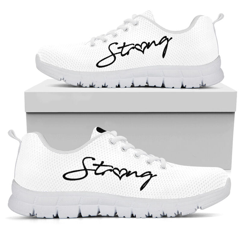 School Counselor Strong- Black White Sneakers, Runni- Love Sneakers
