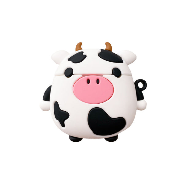 Cartoon Sitting Cow Headphone Cover For Wireless Bluetooth Silicone 1 2 Generation Protective Shell