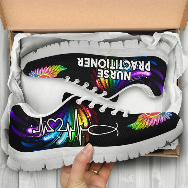 Nurse Practitioner Wings Shoes Sneakers, Running Shoes, Shoes For Women, Shoes For Men, Cust- Love Sneakers