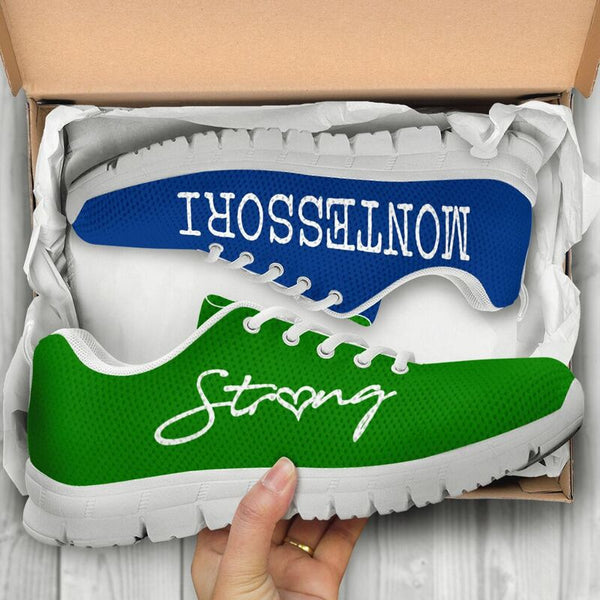 Montessori Strong Blue Green Kd Sneakers, Running Shoes, Shoes For Women, Shoes For Men, Cu- Love Sneakers