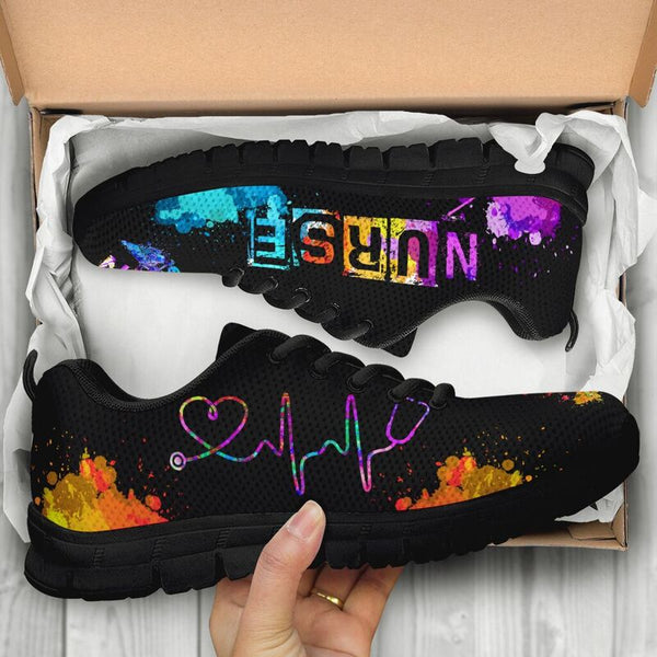 Nurse-(np) Art-heartbeat Sneakers, Running Shoes, Shoes For Women, Shoes For Men, Custom Sh- Love Sneakers