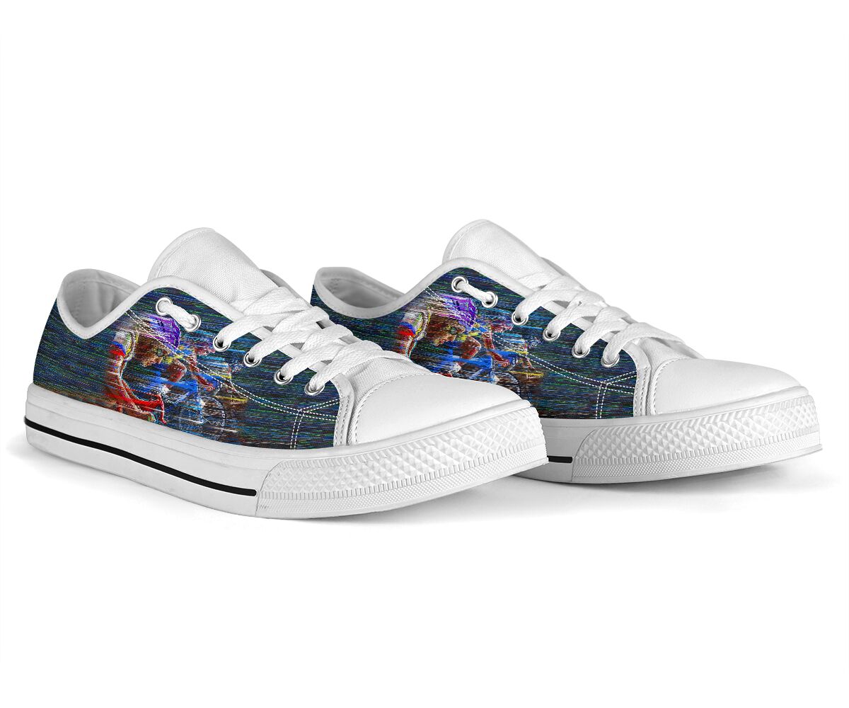 Cycling Painting Low Top Shoe - Love Low Top Shoes