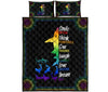 Shark Rainbow Color Smile Often Think Quilt Bed Set 2- Love Quilt Bedding Set