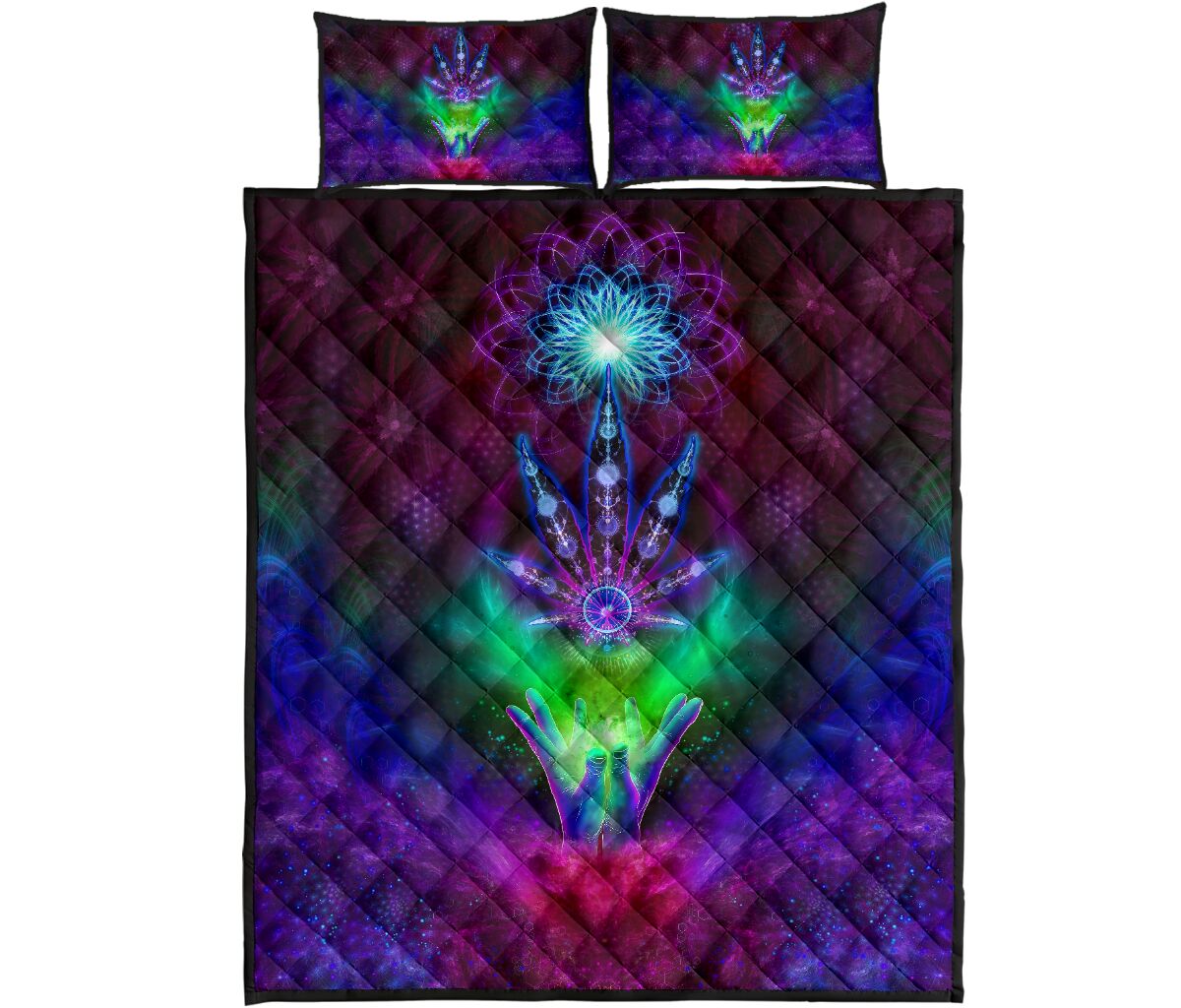 Cannabis Puple Light - Quilt Bed Set - Love Quilt Bedding Set