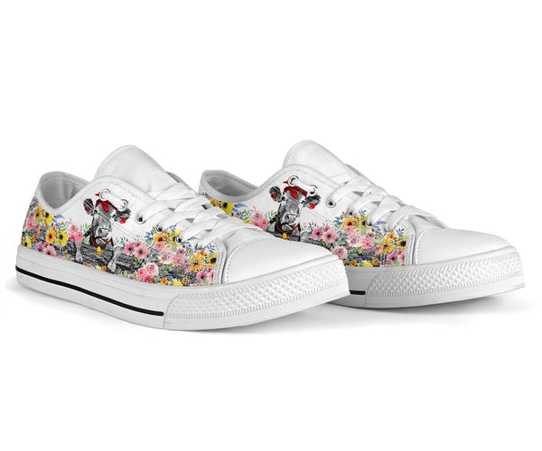 Low Top - Cow - Flower Shoe - Love Love Top Shoes