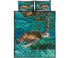 Turtle Brown Sea Real Style Quilt Bed Set - Love Quilt Bedding Set