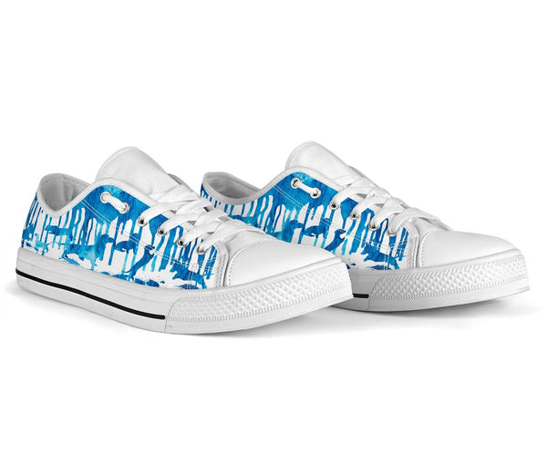 Dachshund Paint Dripping - Low Top Shoe - Love Love Top Shoes