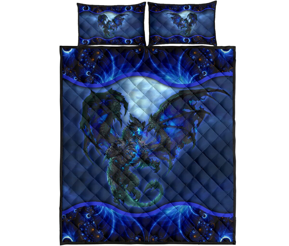 Dragon Quilt Bed Set  a4- Love Quilt Bedding Set