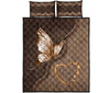 Butterfly Animal Leather Quilt Bed Set - Love Quilt Bedding Set