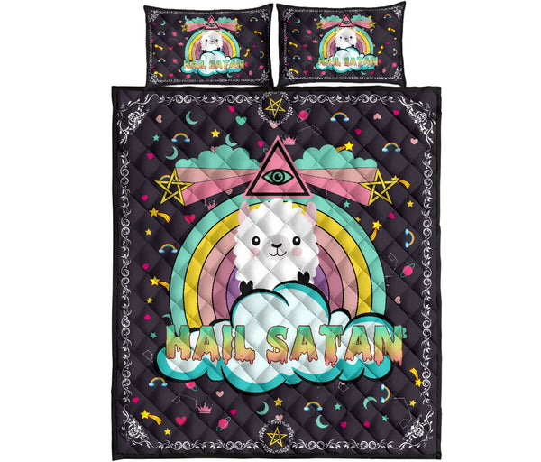 Llama Hail Satan - Bed Set - Love Quilt Bedding Set